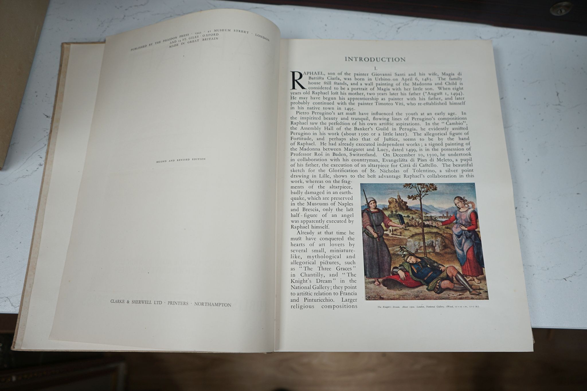 The Paintings of Raphael, Phaidon Edition and a folio of 28 Masaccio colour plates